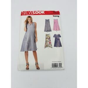 NEW LOOK 6340 MISSES' EASY DRESSES Sewing pattern 4 Styles Sizes 8 - 20